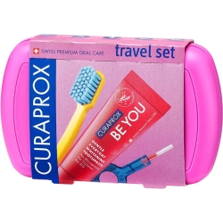 Oral hygiene travel set - pink