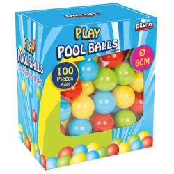 Play Pool Balls - Box with 100 Colourful Balls