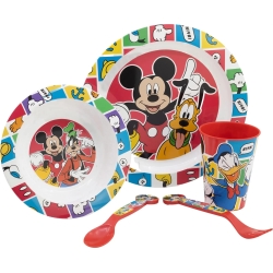 5-piece dinnerware set with Mickey decorations