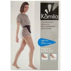 Kamila Comfort 140 Den - Fishnet Tights Size 2 Black