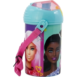 Barbie - water bottle with shoulder strap 450 ml
