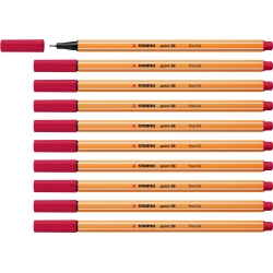 Stabile Point 88 - 10 Fineliner Pens - No. 50 Dark Red