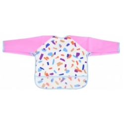 Silicone Bib With Sleeves - Holdy Pink