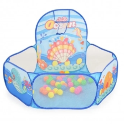 Swimming Pool With 50 Balls And Basket 120 Cm