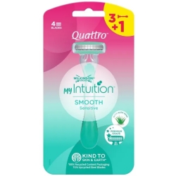 Quattro My Intuition Smooth Sensitive - 4 Disposable Razors