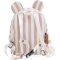 My First Bag - backpack - gray and terracotta stripes