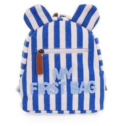 My First Bag - backpack - white and blue stripes