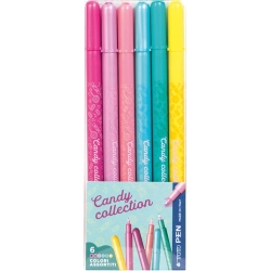 Pen Candy Collection - 6 Assorted Color Synthetic Tip Pen