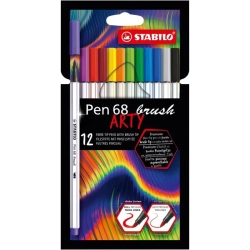 Pen 68 Brush Arty - 12 Brush Tip Markers