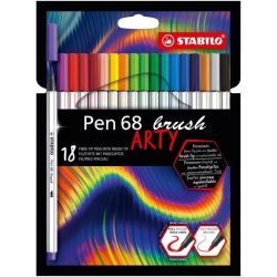 Pen 68 Brush Arty - 18 Brush Tip Markers