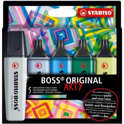 Boss Original Arty Cool - 5 Assorted Colors Highlighter