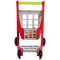 red supermarket shopping cart