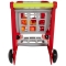red supermarket shopping cart