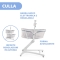 baby hug cradle bouncer 4 in 1 - glacial