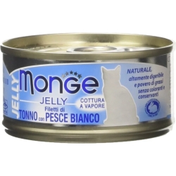 Jelly cat Tuna fillets with White Fish 80 gr