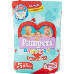 baby dry mutandino - size 5 junior (12-18 kg) 14 diapers