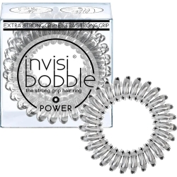 Power - 3 silicone hair tie - Crystal Clear