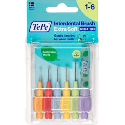 6 Interdental Brushes Mix Pack Extra Soft