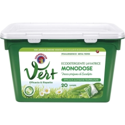 Vert eucalyptus - 20 single doses of detergent for washing machine