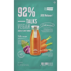 Talks Vegan Squeeze Sheet Mask Sos Relaxer - Korean moisturizing mask