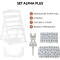 Alpha+ - Wooden Highchair - White
