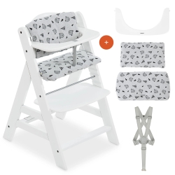 Alpha+ - Wooden Highchair - White