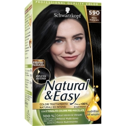 Hair Dye Staining Permanent Natural & Easyn 590 Natural Black