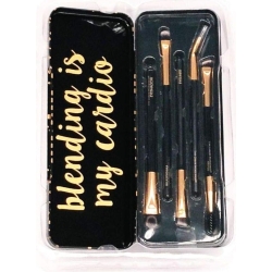 brushes set with metal casing