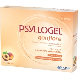 Psyllogel Gonfiore Peach - abdominal bloating supplement 10 sachets