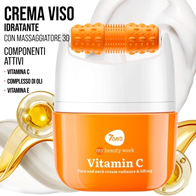 Vitamin C Face Lifting Cream with Roller Massager 40 ml
