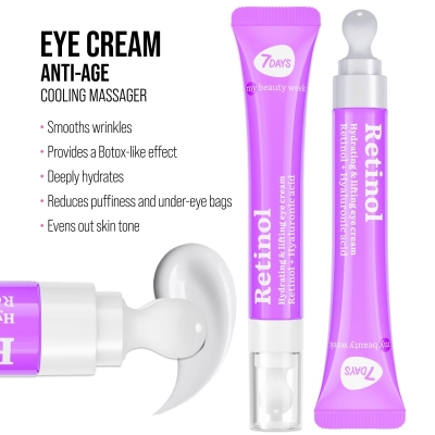 Eye Contour Cream with Retinol - Anti-Wrinkle and Puffiness 18 ml