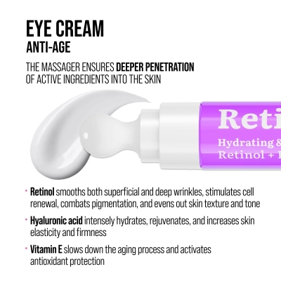 Eye Contour Cream with Retinol - Anti-Wrinkle and Puffiness 18 ml