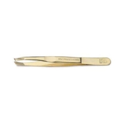 Eyebrows Tweezer Professional Gold Slanted 3 Inches