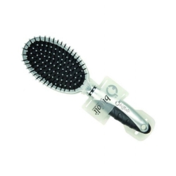 oval silver brush