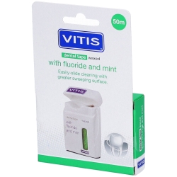 Dental Tape - Waxed Interdental Tape with Fluoride and Mint 50 m