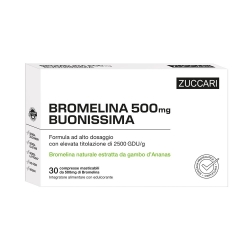 Zuccari Bromelina 500 Buonissima 30 Tablets - Supplement for digestive function and drainage of body fluids