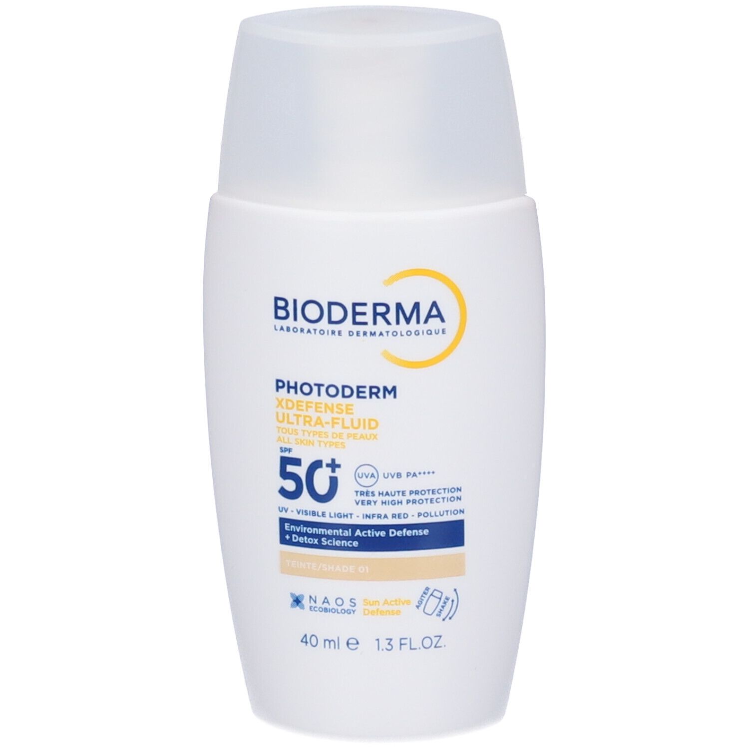 Bioderma photoderm xdefense ultra-fluid face sunscreen spf 50+ tint 01 ...