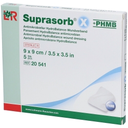 SUPRASORB X+Phmb - 5 Wound Dressings 9 x 9 cm