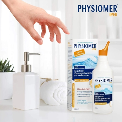 Physiomer Hyper Nasal - Hypertonic Decongestant Spray 135 ml (damaged packaging)