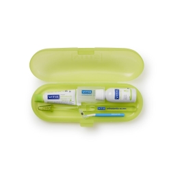 Vitis Orthodontic Kit - Mouthwash 30 ml + Toothpaste 15 ml + Toothbrush + Orthodontic Wax + Interdental Brush