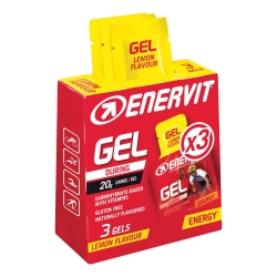 Enervit Sport Gel Lemon Flavor 3x25 ml - Sports and physical activity supplement
