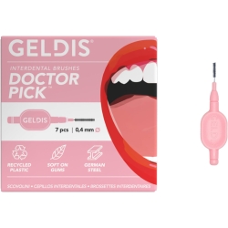 Doctor Pick - 7 Interdental Brushes for Teeth Cleaning, Pink Color, 0.4mm