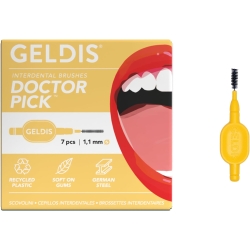 Doctor Pick - 7 Interdental Brushes for Teeth Cleaning, Yellow Color, 1.1mm
