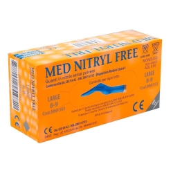 Med Nitryl Free - 100 Powder-Free Nitrile Gloves, Size Small