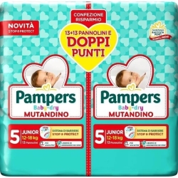 Pampers Baby Dry Pants - 26 Diapers Size 5 Junior (12/18 Kg)