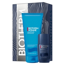 BIOTHERM Homme Gift Set - Invigorating Shower Gel 200ml + Roll-On Deodorant 75ml
