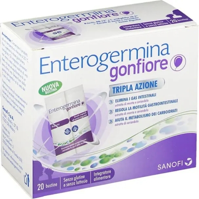 Enterogermina Gonfiore - Intestinal health supplement 20 sachets  (Damaged Packaging)