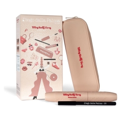 Diego Dalla Palma Myselftoy Mascara Kit - Volumizing Mascara + Black Eye Pencil N. 01 + Beige Silicone Pouch