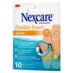 Nexcare Flexible Foam - 10 Dressings for Small Wounds, Scrapes, and Blisters