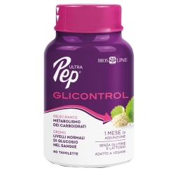 Ultra Pep Glicontrol 60 Tablets - Supplement for carbohydrate and glucose metabolism